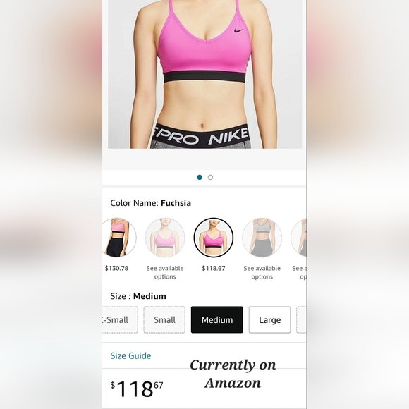 Nike Indy Fitness Sports Bra - Picture 5 of 6